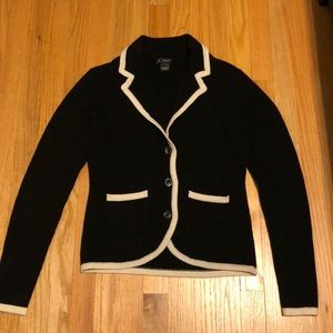 Cashmere Sweater Blazer Black & White